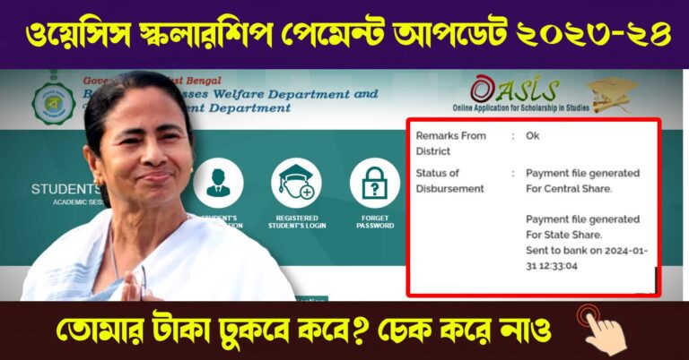 OASIS Scholarship Payment Application Status Update